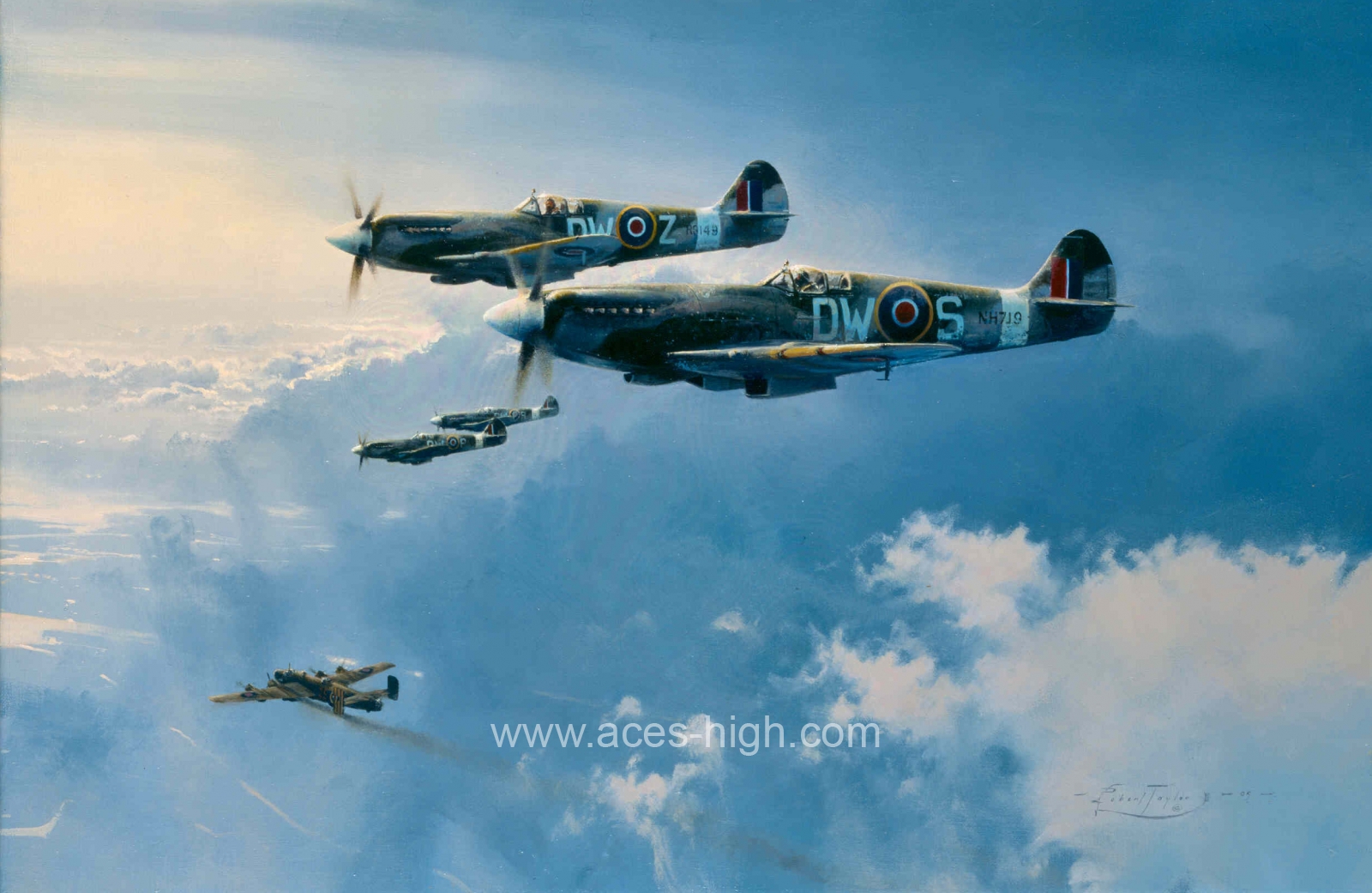 Combat Over the Reich by Robert Taylor – Collectors Aviation Art