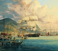 AMERICAN CLIPPER FLYING CLOUD  GICLÉE CANVAS PROOF