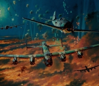 BERLIN BOAR FIGHT  <em>Night Skies over the Reich Portfolio</em>