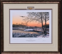 STRAGGLER AT DAWN <br> Framed Collectors Piece