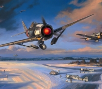 Twilight Conquest by Nicolas Trudgian autographed by P-61 Black Widow Pilots 