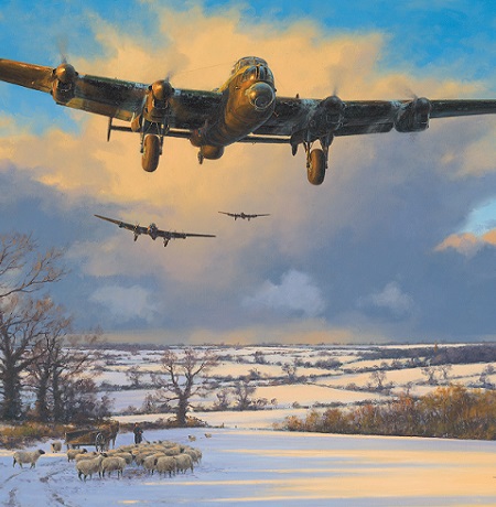Photo Airborne Lancaster Bomber War Aeroplane Giant Wall Art Poster Print